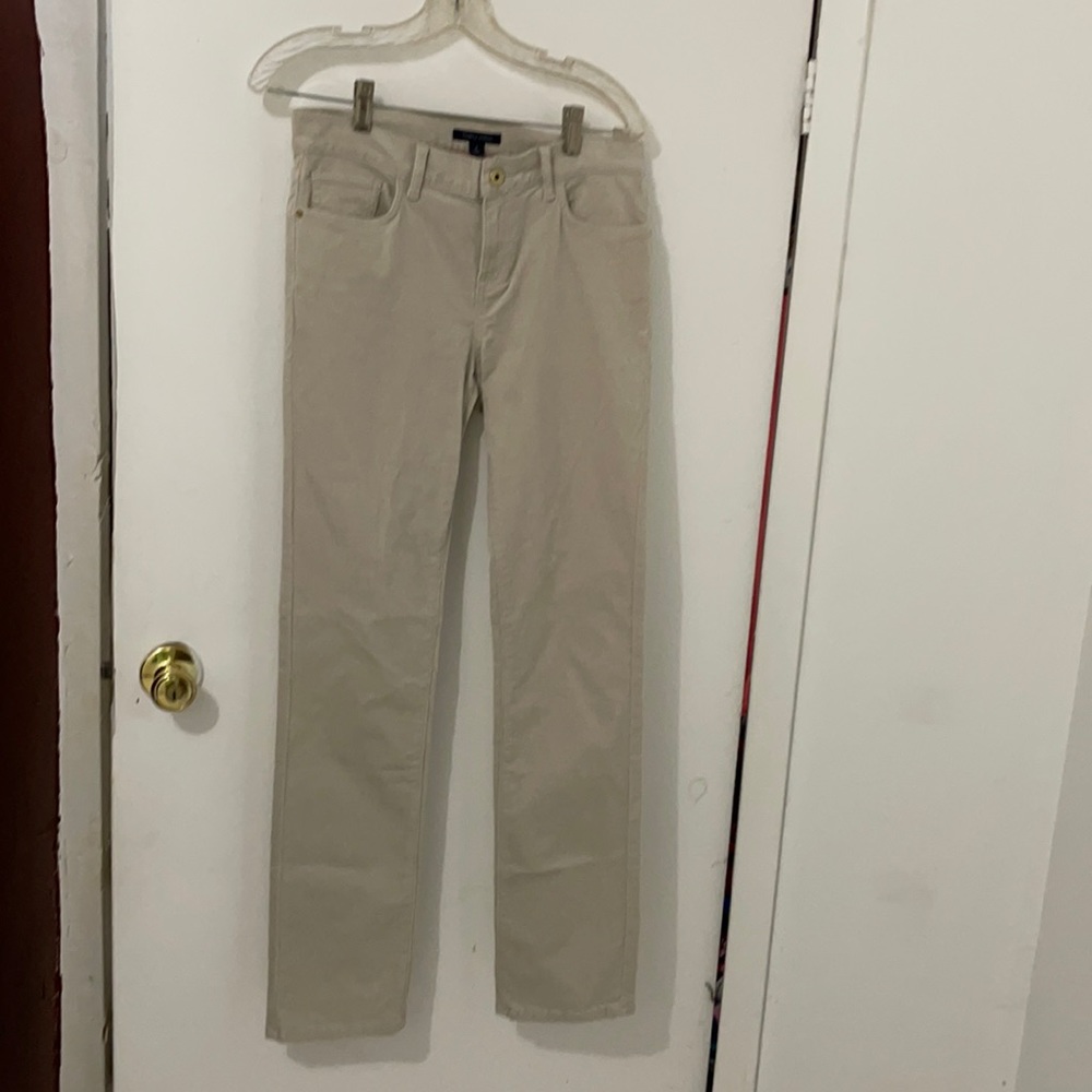 T H beige corduroy boot leg